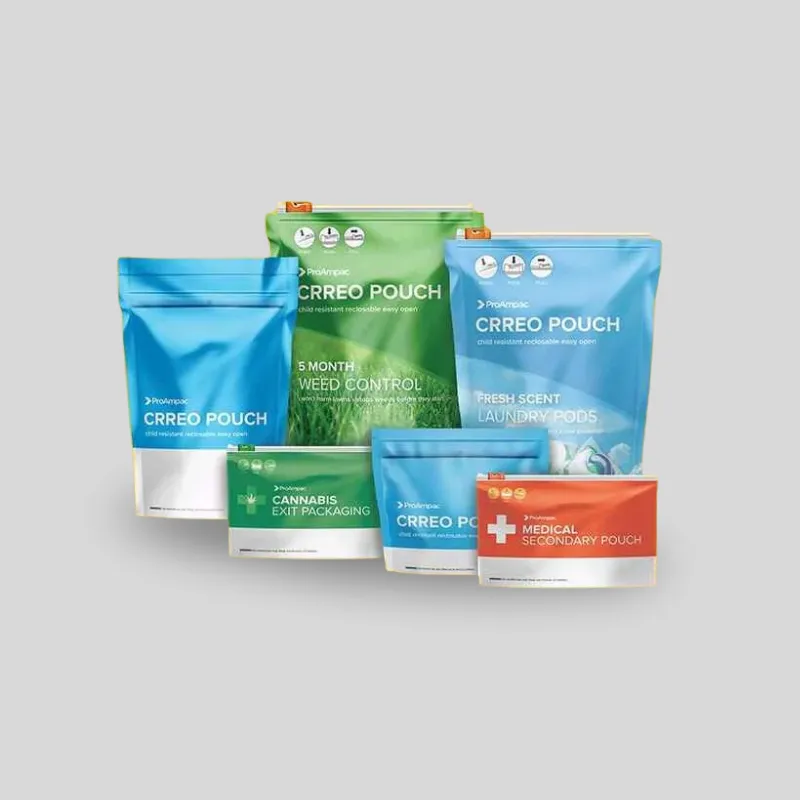 Certified child-resistant mylar pouches with multi-layer high-barrier foil lamination
