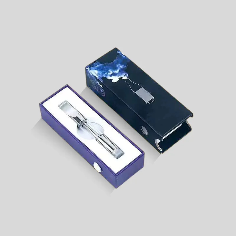 Custom child-resistant vape cartridge packaging boxes with locking button mechanism