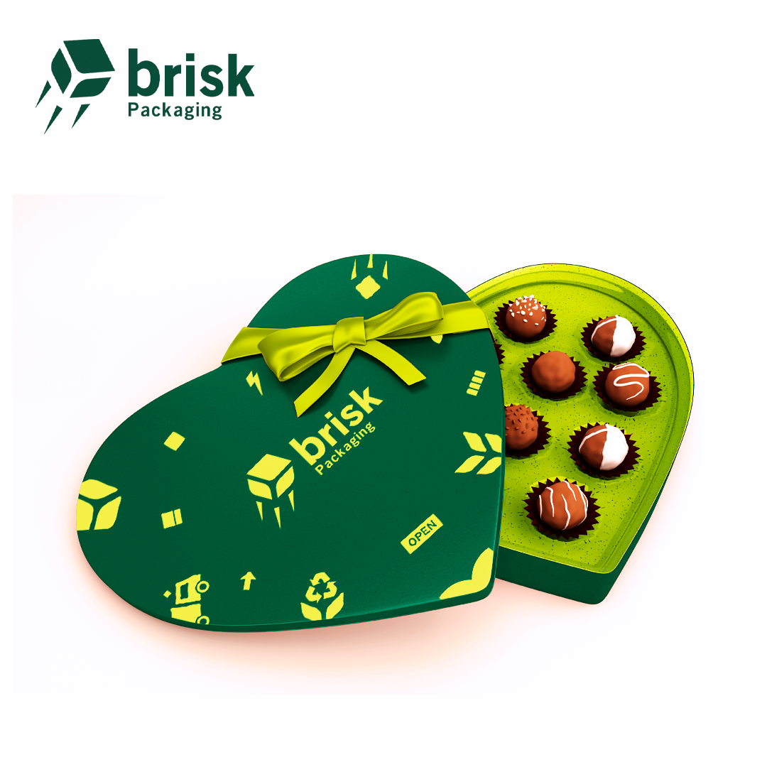 Custom chocolate packaging example showing branded printing and premium presentation