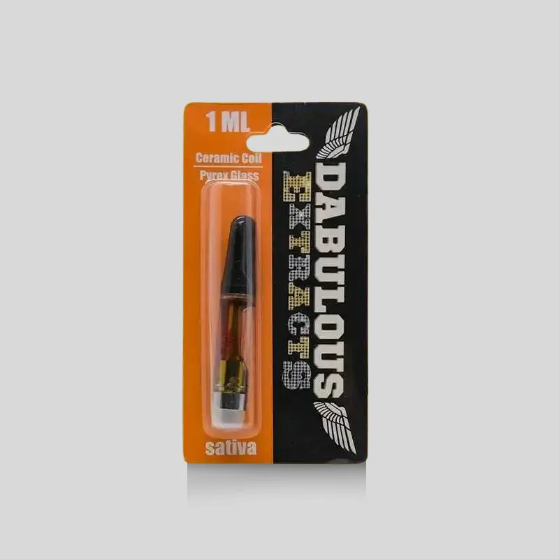 Custom blister packaging cards for vape cartridges with tamper-evident heat-sealed backing