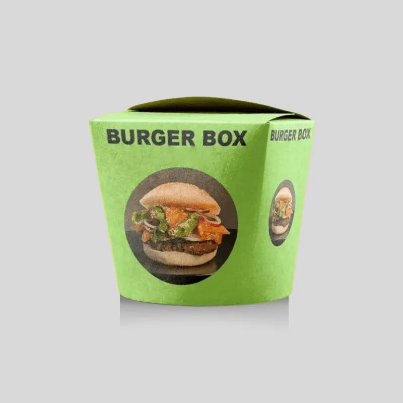 Brisk burger box structure used to evaluate burger fit and lid clearance
