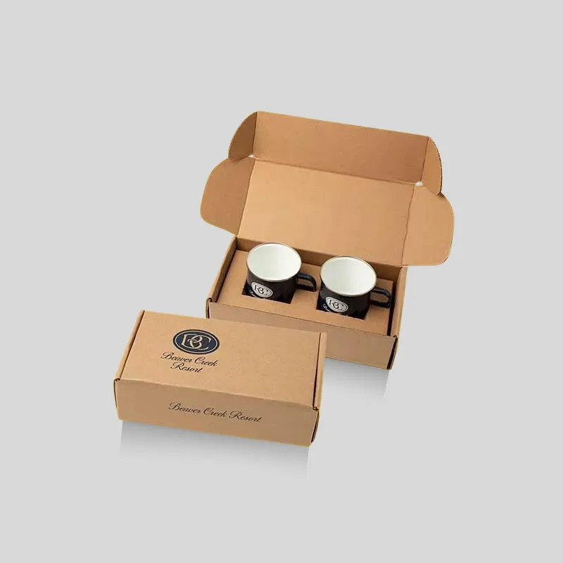 Custom corrugated cardboard boxes with custom-engineered partition inserts for fragile multi-item protection