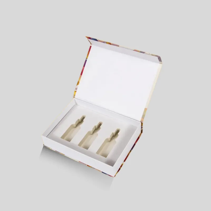 Custom rigid cosmetic box for a premium beauty product presentation