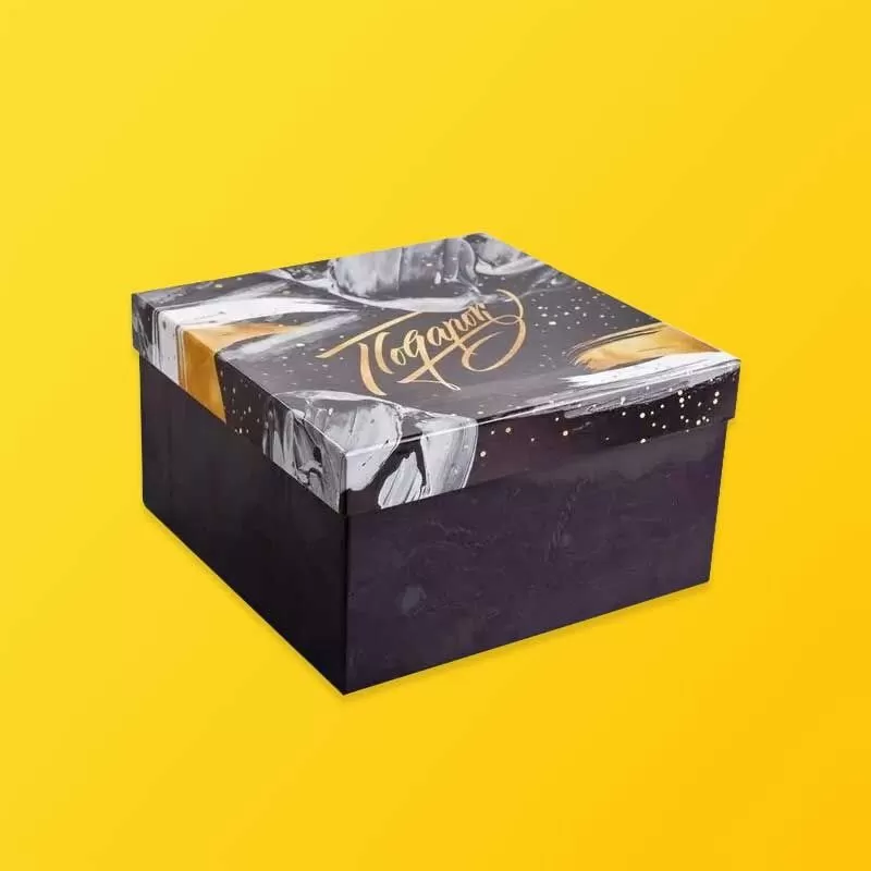 Premium custom rigid storage boxes with durable wrapped paperboard and stackable construction