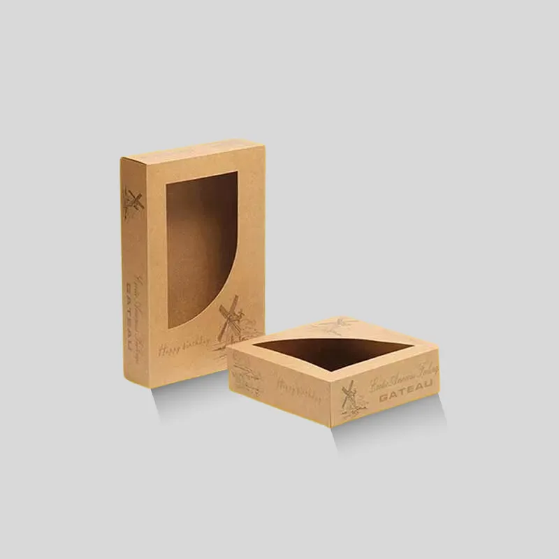 Custom die-cut kraft boxes showing structural variety