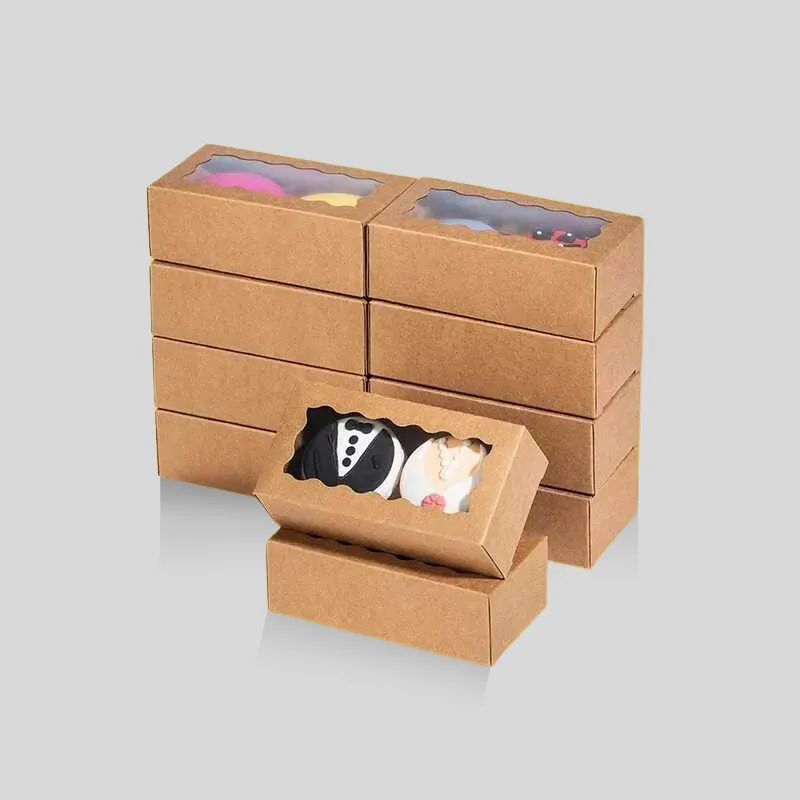 Food-grade macaron box interior with cavity inserts holding macarons securely