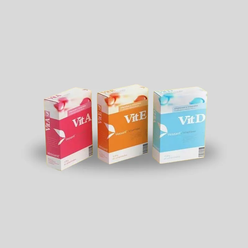 Printed Brisk medicine carton example for information hierarchy