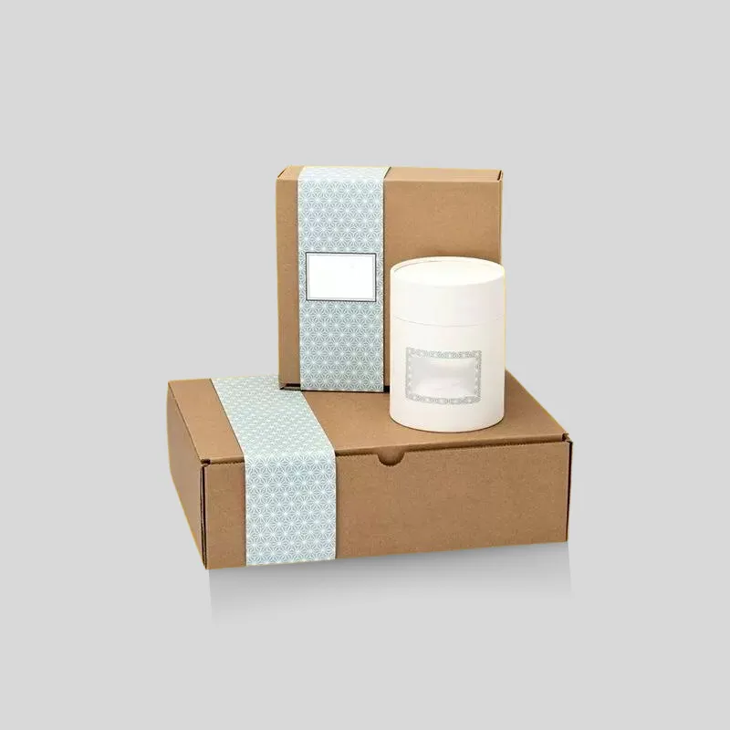 Custom kraft candle box with natural uncoated stock for eco-positioned brands
