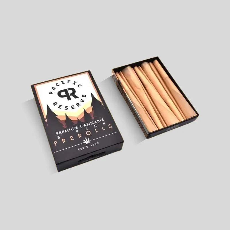 Custom Two-Piece Lid and Tray Pre-Roll Packaging for Multi-Pack Collections
