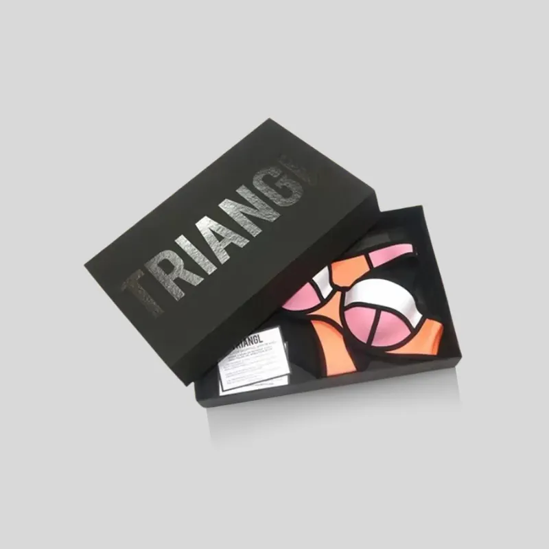 Custom luxury swimwear packaging box with water-resistant lamination