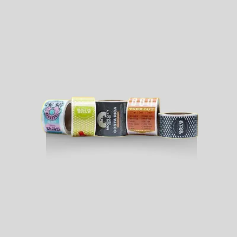 Wholesale custom packaging roll labels on machine-ready 3-inch cores