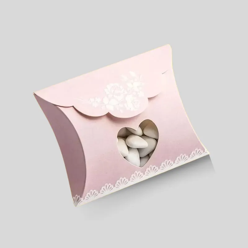 Custom pillow box with window for controlled product visibility
