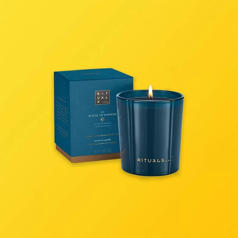 Custom rigid candle box with premium wrapped construction for luxury retail
