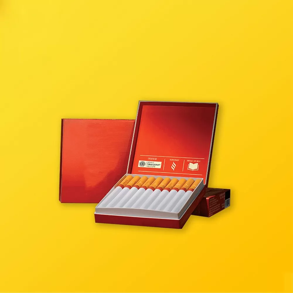 Rigid cigarette box option for premium pack presentation