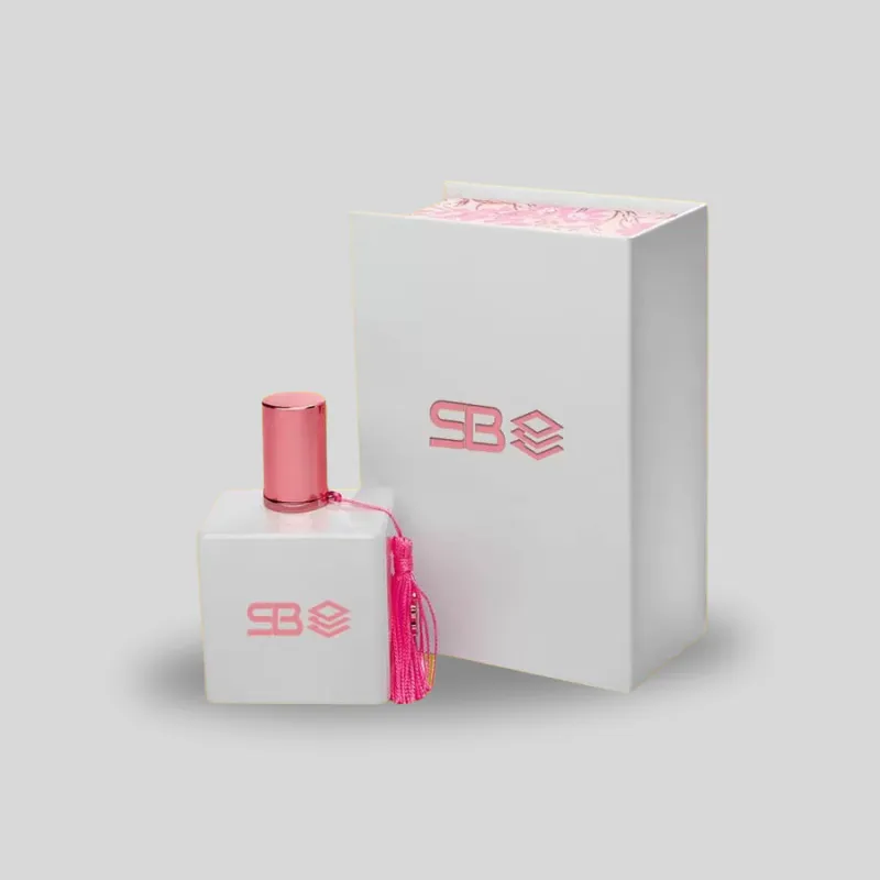 Rigid custom perfume box designed for substantial presentation and bottle protection