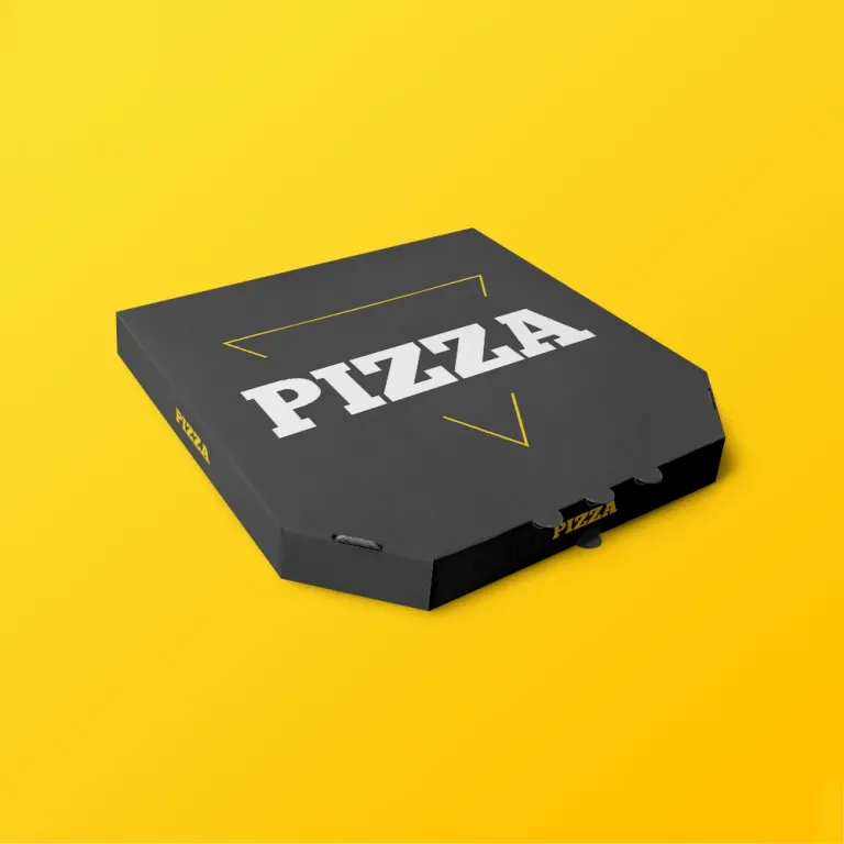 Stacked corrugated Sicilian pizza boxes engineered for high crush resistance