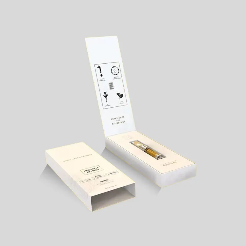Custom sleeve and tray vape boxes offering smooth slide-out reveal and luxury unboxing presentation
