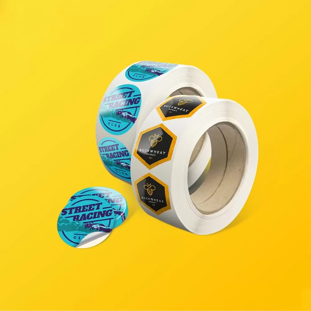Custom roll stickers for high-speed automated and manual packaging labeling