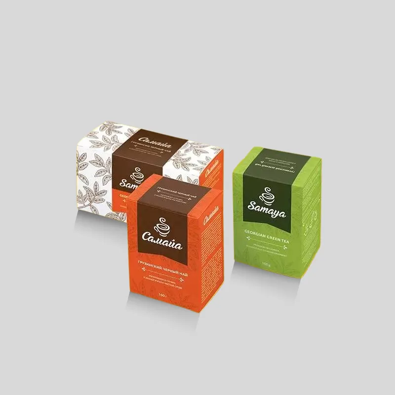 Tall custom tea box structure suitable for printed retail presentation