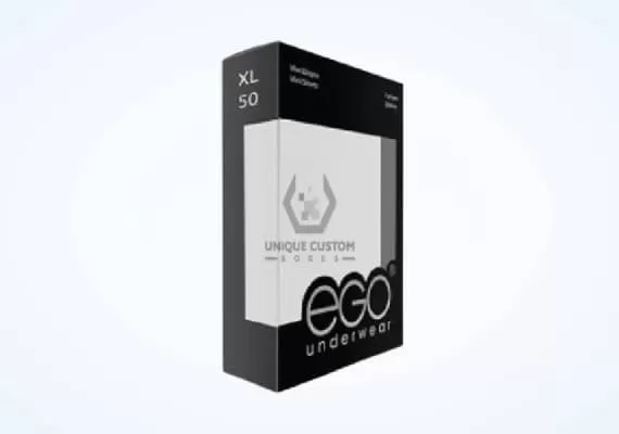 Custom undergarments box with clear PVC window for fabric inspection