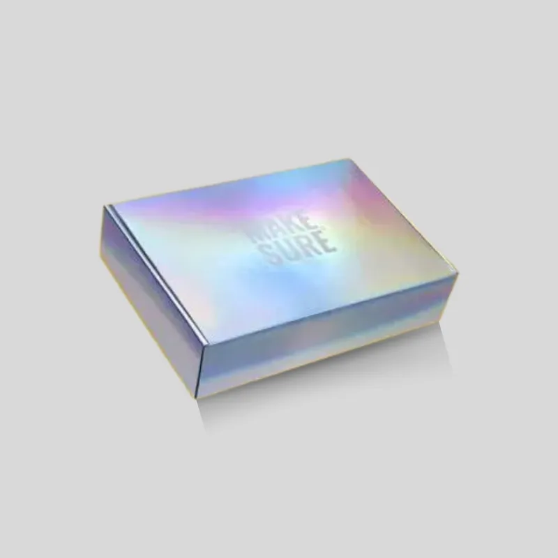 Holographic foil packaging with iridescent finish for limited edition and high-impact retail boxes