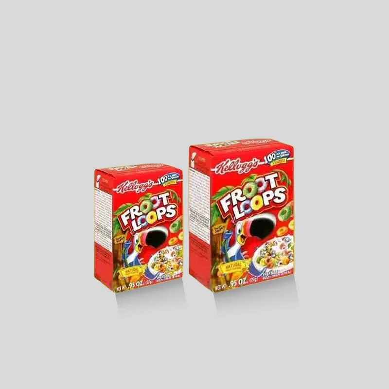 Brisk cereal box example for board and print planning