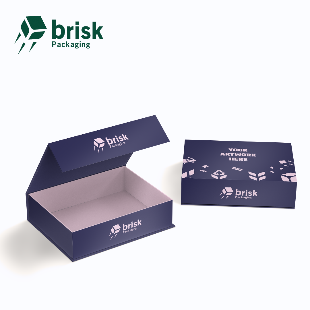 Wrapped rigid box illustrating a pre-formed presentation structure