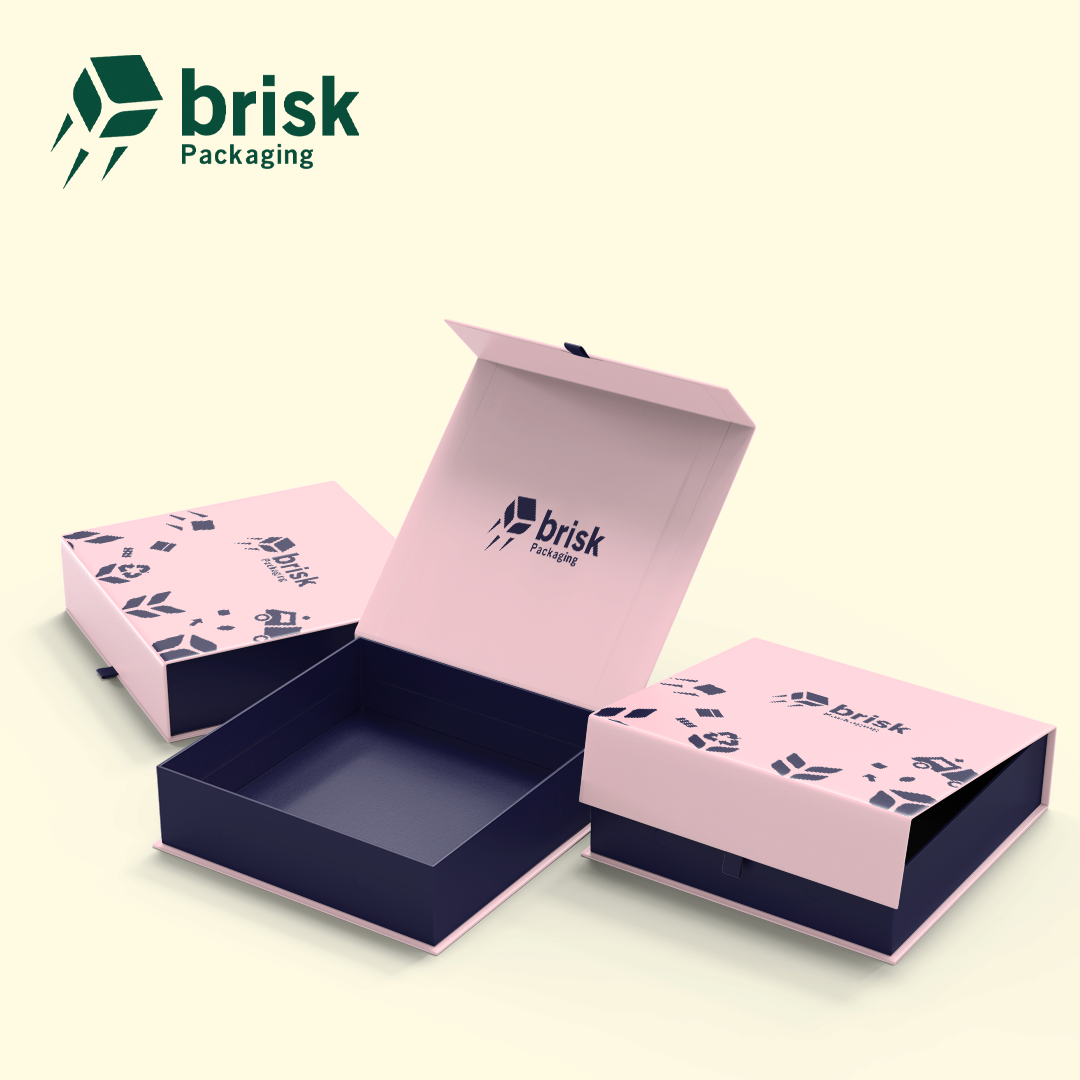 Custom rigid box used to evaluate matte or gloss lamination across wrapped edges