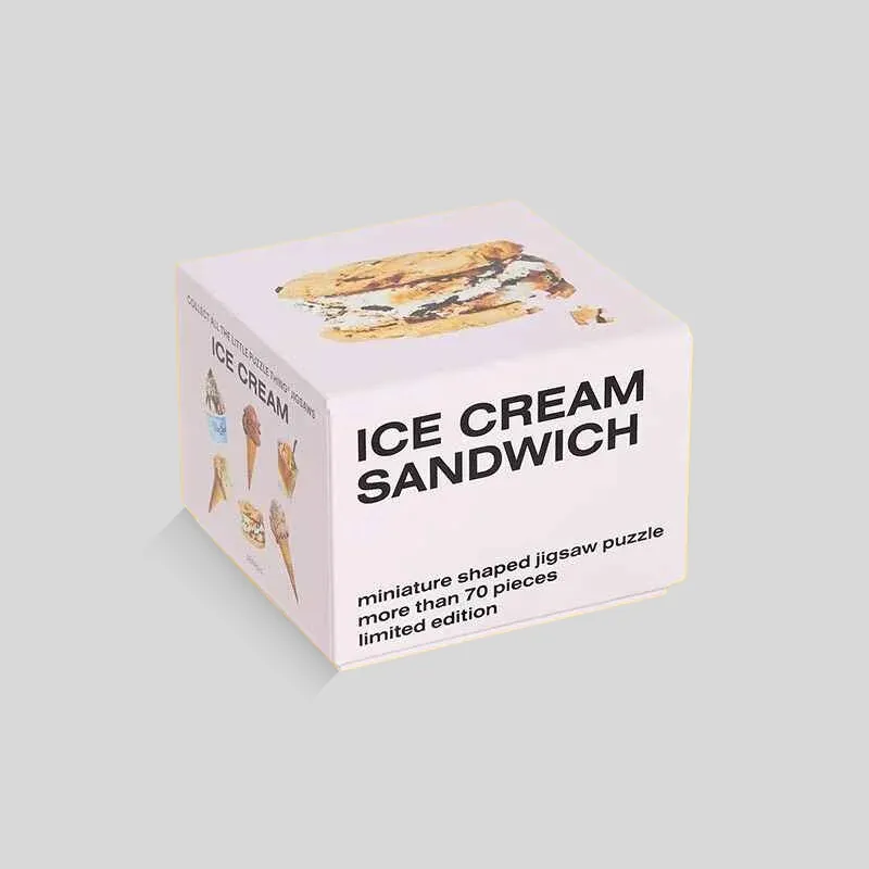 Brisk sandwich carton showing folded structure and product fit