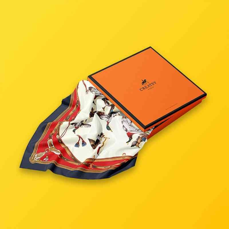 Custom scarf boxes with smooth anti-snag interior finishes