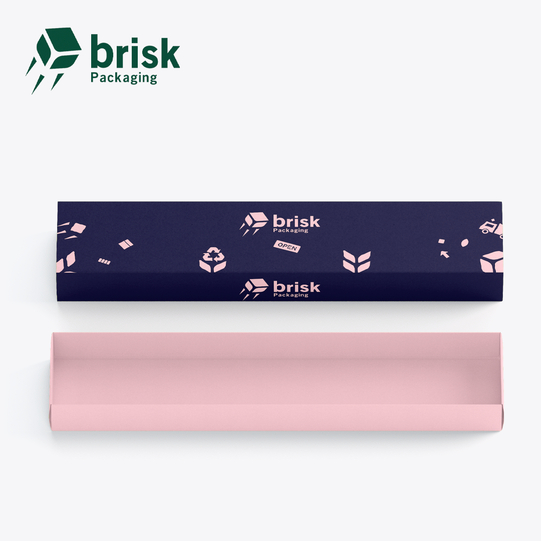 Printed custom sleeve box example showing branding space on the outer sleeve