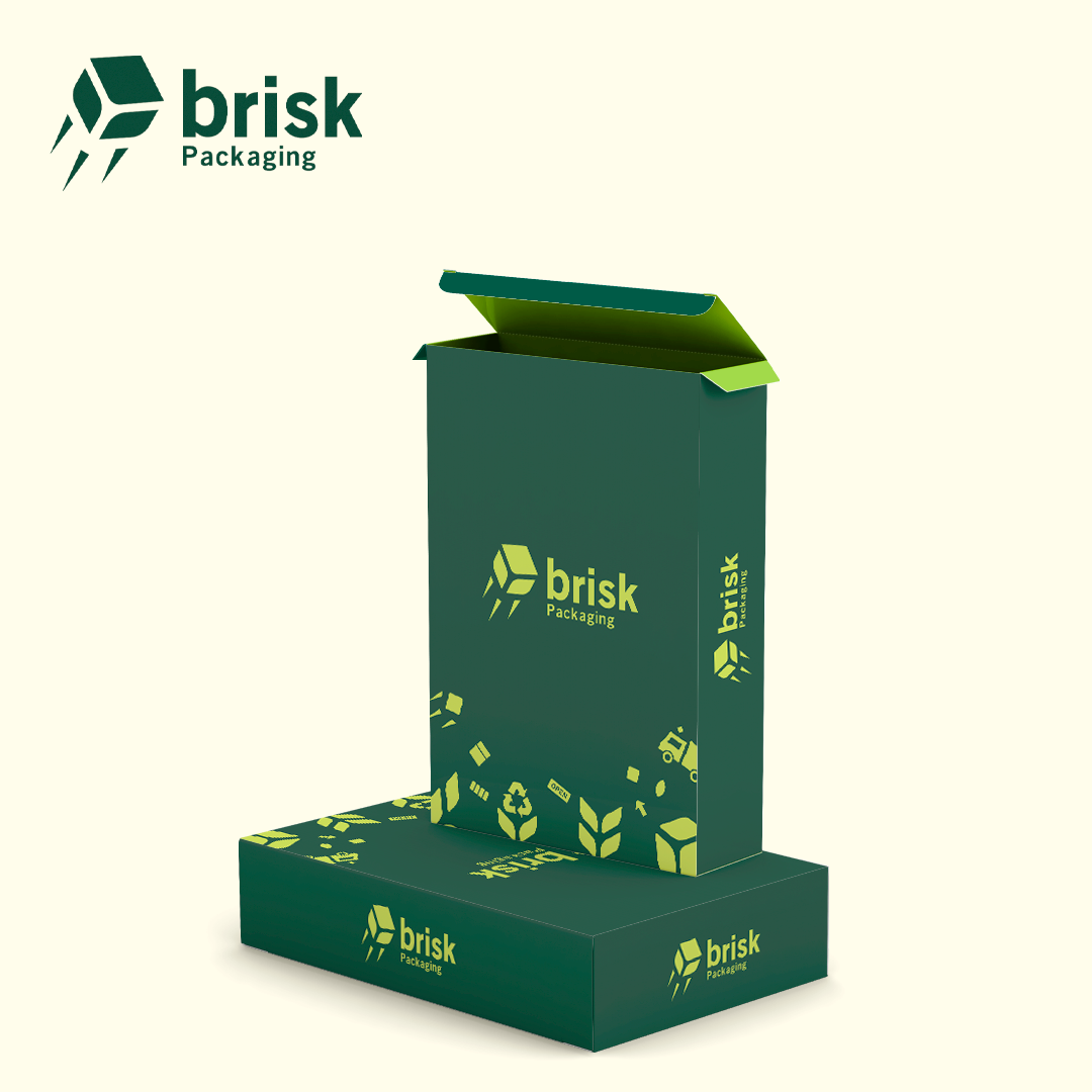 Retail tuck box with printable panels for product branding